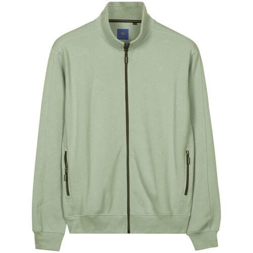 Baileys Vest Sweat Full Zip Heavy Piqué Structure Misty Green / male
