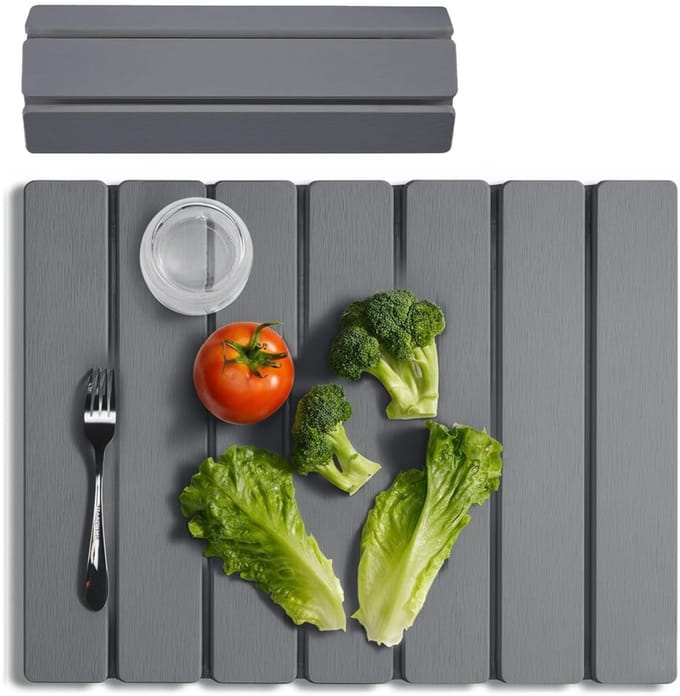 Dailygoods- Droogmat 30 x 40 cm - Opvouwbaar - Antislip - Super absorberend - Sneldrogend - Diatomeeënaarde - Afdruipmat