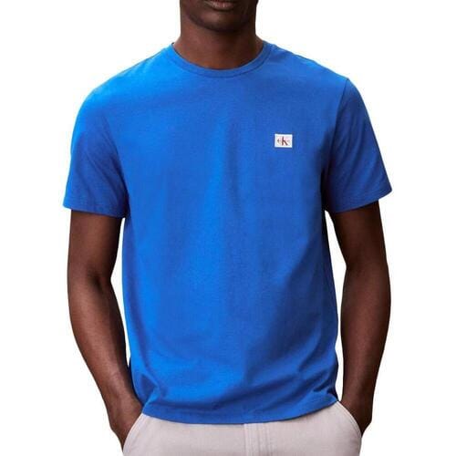 Calvin Klein Ss Badge 30s Jersey Tee Classic Blue Größe: XL | Basic T-Shirts Outlet | Herren | Blau