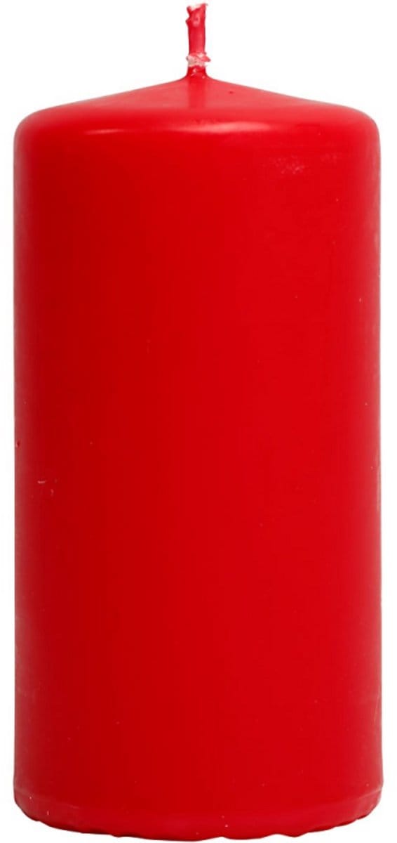 Kaars h:10 cm Rood 6 stuks