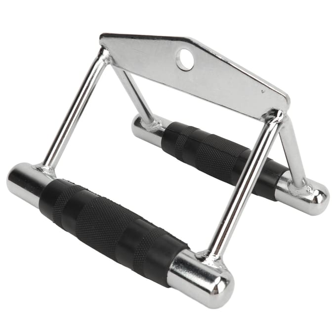 Dubbele D Roeigreep Kabelbevestiging Kabelmachine Accessoires voor Thuisgym LAT Pull Down V-Bar white