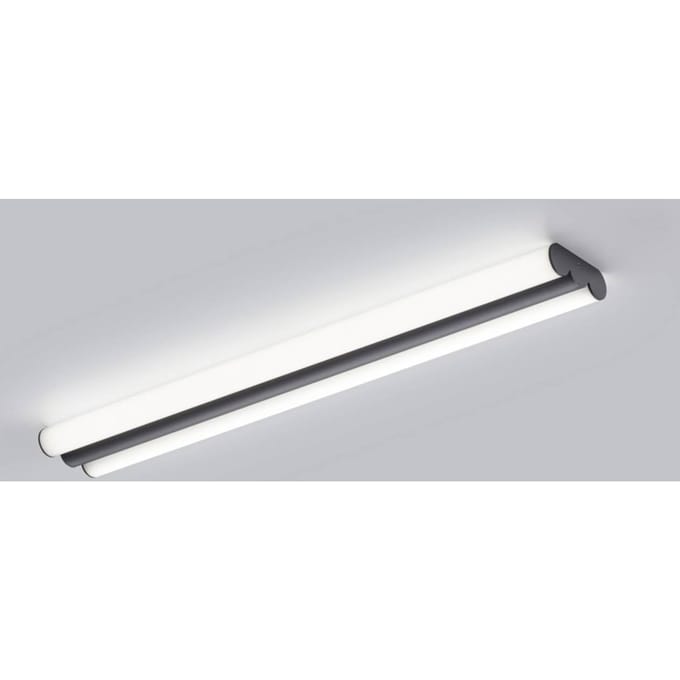 Helestra LED spiegellamp LOOM, lengte 60 cm, zwart, IP44