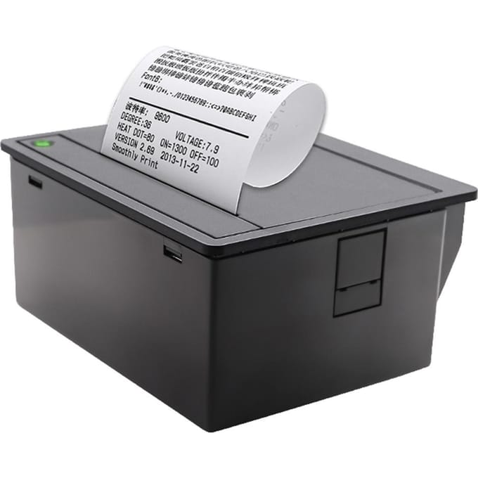 80 mm ingebouwde thermische printermodule met TTL+RS232+USB-verbindingen Ondersteunt ESCPOS-opdrachten 72 mm 0 zwart
