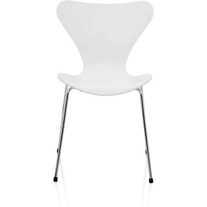 Fritz Hansen - Serie 7 3107 Stoel - Lak - verchroomd - wit