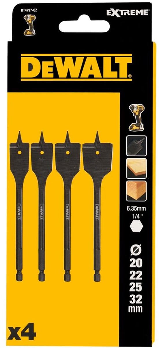 DeWalt EXTREME - Houtboor Set - 4 Stuks - 20-32mm - Stalen Behuizing