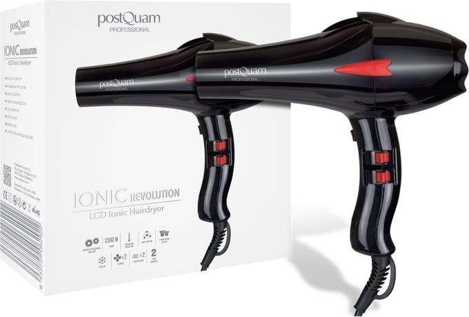 PostQuam PQPAE1007 haardroger 2300 W Zwart, Rood