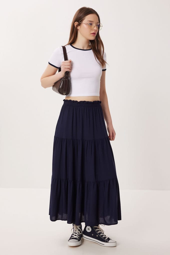 Hoge Taille A-Lijn Maxi Rok