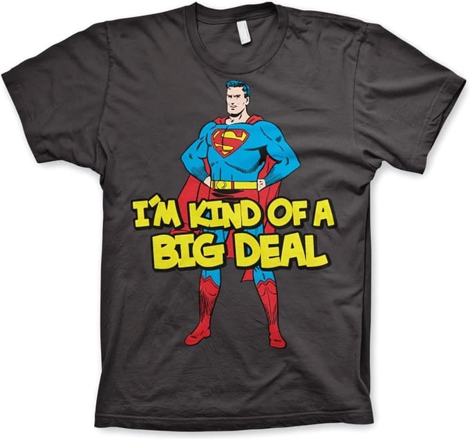 DC Comics Superman Heren Tshirt -M- I'm Kind Of A Big Deal Grijs
