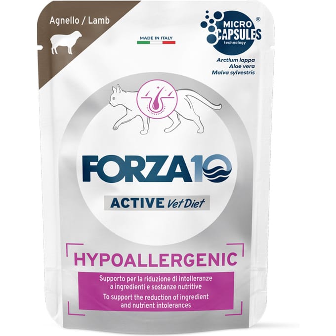 Forza 10 Hypoallergenic Active Vet Diet voor katten 12 x 80 g - Lam