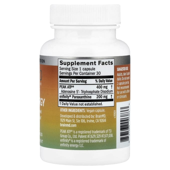 Peak Energy, 30 Capsules Végétales