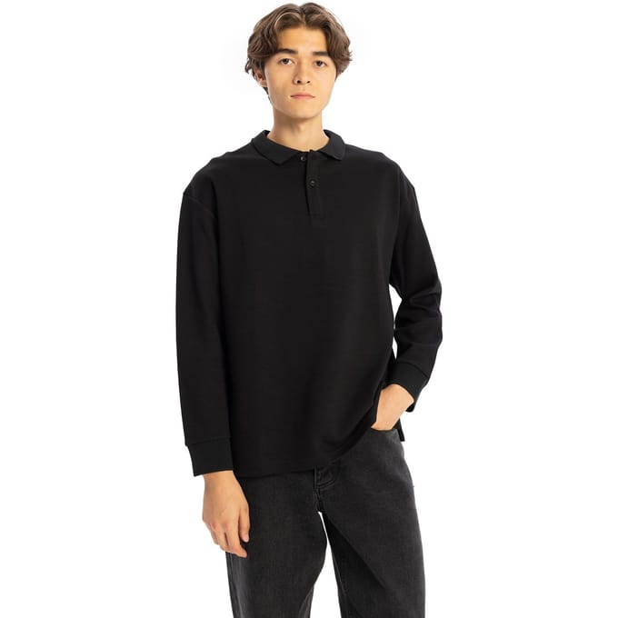 Regular Fit Polo Kraag Knop T-Shirt