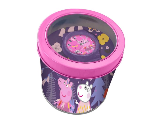 Nickelodeon Horloge In Blik Peppa Pig Meisjes 23 Cm Roze/paars