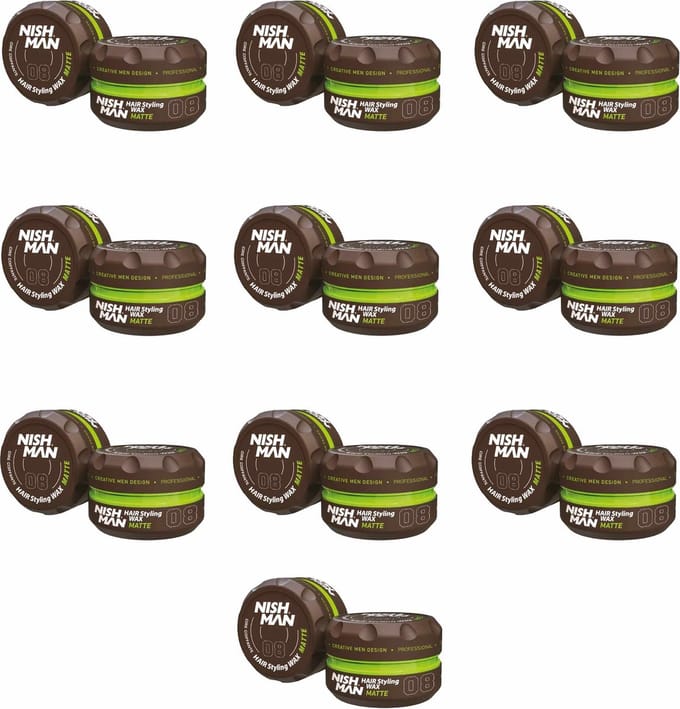 Nishman Haarwax 08 Mat 150 ml 10 stuks - modelcontrole