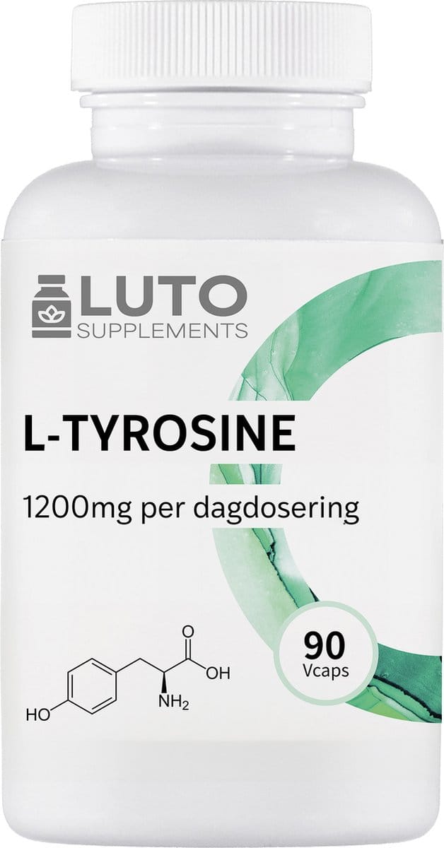 L-tyrosine - 1200 mg per dagdosering - 90 capsules - Vegan - Luto Supplements