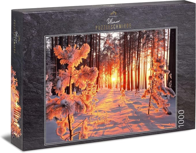 Legpuzzel Winterzon - Landschap Puzzel - Ontspanning Thuis - Kwaliteit Made in Germany - 68 x 48 cm