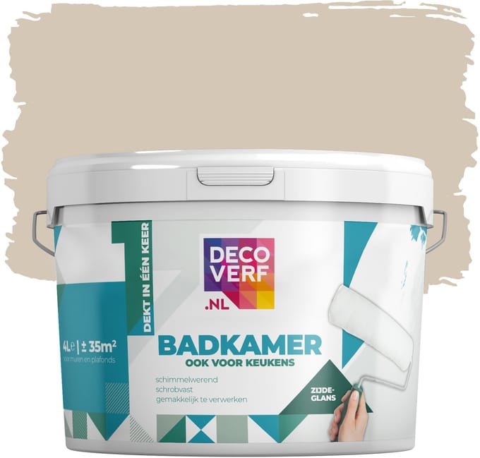 Decoverf badkamerverf bamboe creme, 4L