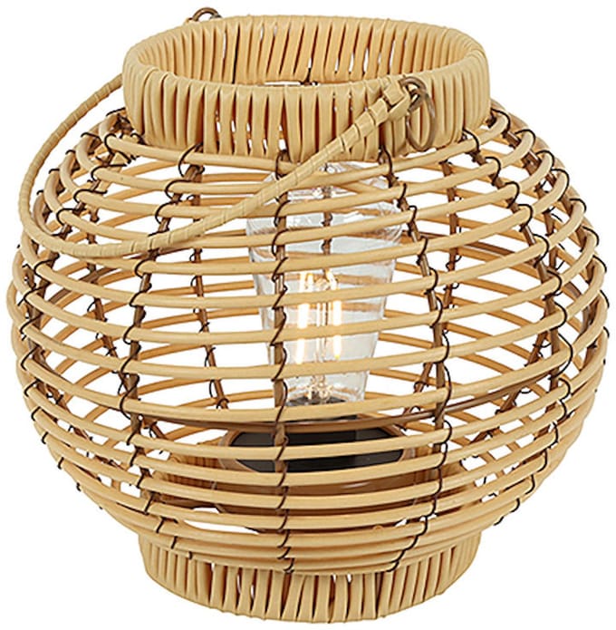 Countryfield LED windlicht decoratie convex Sabine S licht bruin.