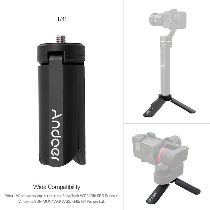 Tragbare faltbare Zeitraffer Fotografie Halterung Mini Gimbal Stativ black