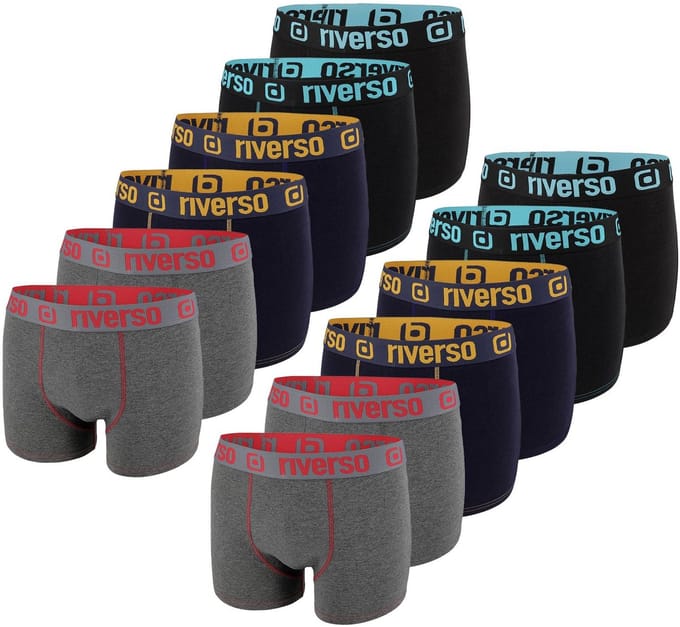 riverso Heren Boxershorts RIVOle 12 Pack Veelkleurig M Geen krassend label