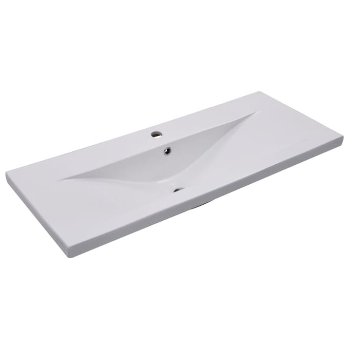 vidaXL - Inbouwwastafel - 101x39,5x18,5 - cm - keramiek - wit