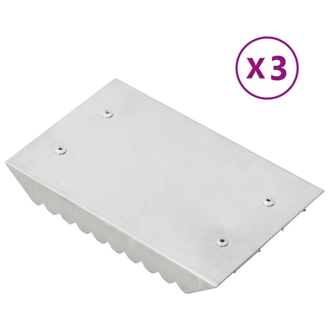 vidaXL - Roskammen - 3 - st - aluminium - zilverkleurig