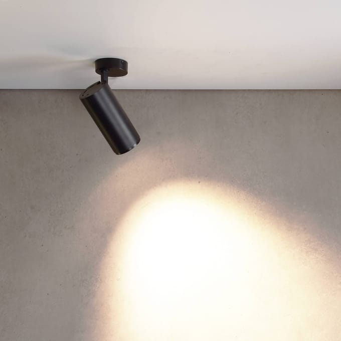 Deko-Light LED plafondspot Lucea 6, zwart, aluminium, 2.700 K