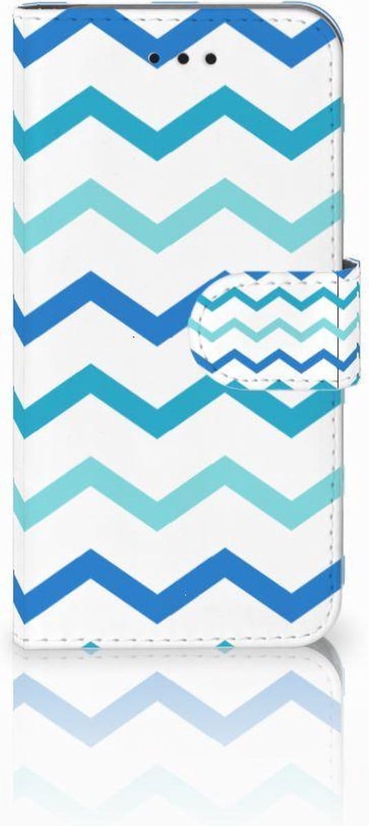 Apple iPhone X | Xs Telefoon Hoesje Zigzag Blauw