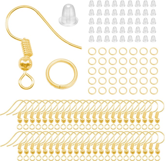 DW4Trading RVS Oorbel Haakjes Goud - Set van 3x100 Stuks