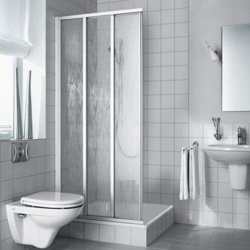 Kermi Nova 2000 corner entry 3-piece 75 x 200 cm, sliding doors half part N2ED30752011K
