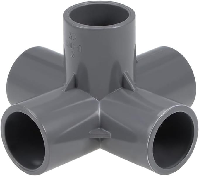 10 Stuks 5-Weg PVC Koppeling 25mm Hoekstuk voor Tuinslang en Constructie