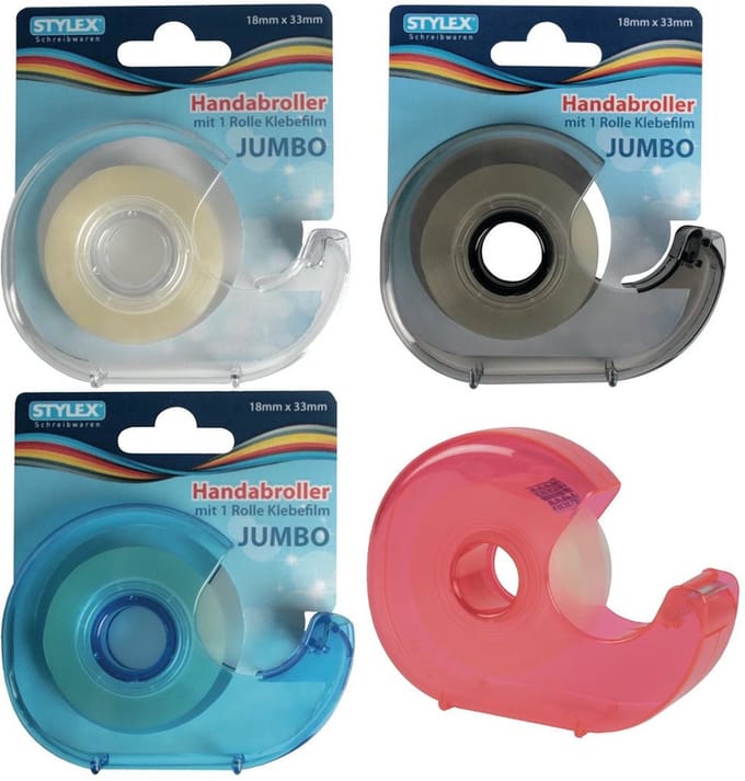 Stylex Plakbandhouder - met rolletje plakband - plastic