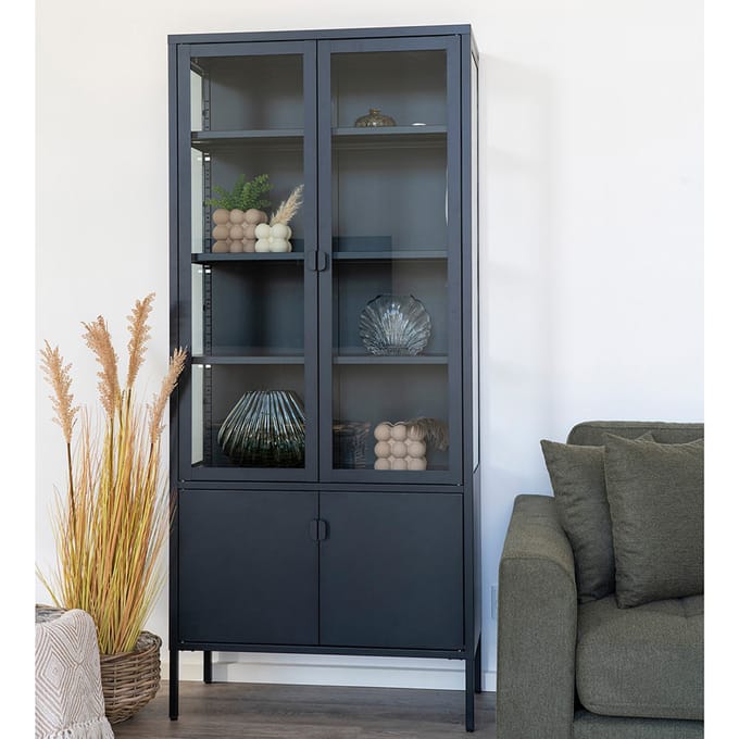 House Collection Vitrinekast 180 cm Bori Zwart