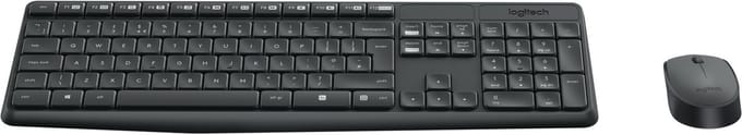 Logitech MK235 - Toetsenbord and Muis set - Czech - Keyboard and mouse set - Tsjechisch - Zwart