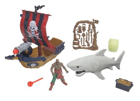 Pirates 505226 Piratensloep met haai en schat