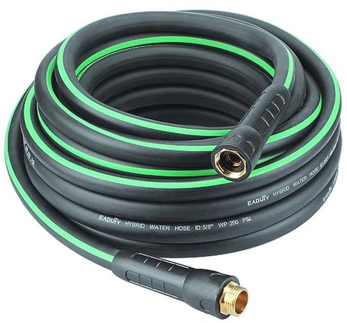 Hybride tuinslang 5/8 inch - 50 FT, lichtgewicht, flexibel met draaibare handgreep