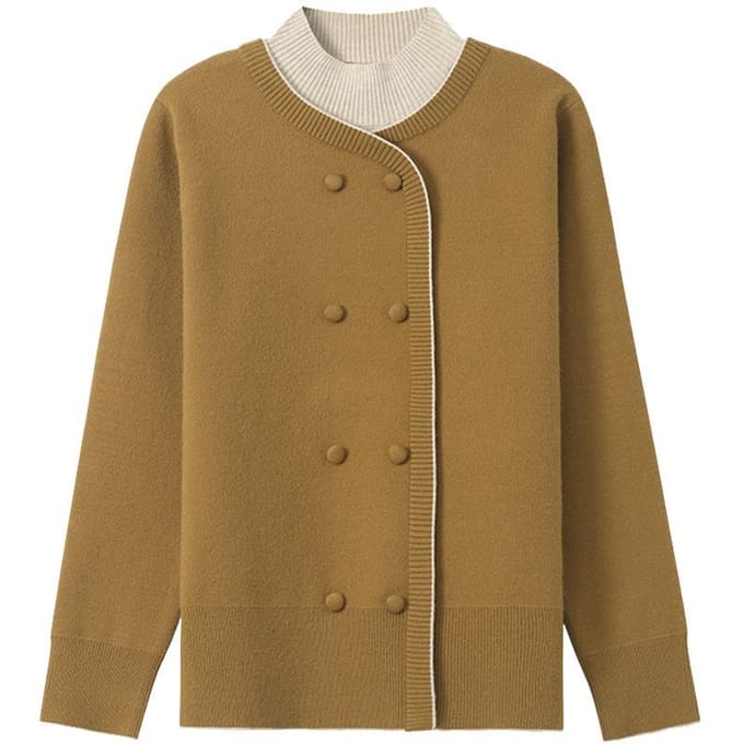 Halfhoge Nek Trui Dames Winter Vakantie Tweedelige Top Modieuze Dikke Gebreide Basis Trui 3XL red