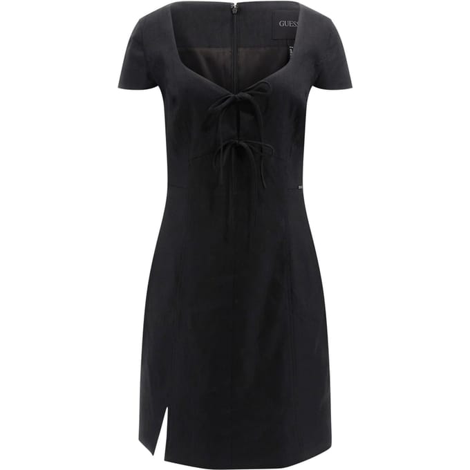GUESS  Eco Isabeau Bows Mini Dr Jet Black A996 Größe: L | Minikleider Outlet | Damen | Schwarz