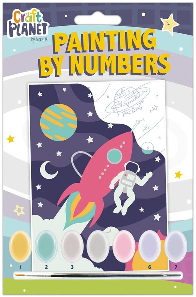 Schilderen op Nummer voor Kinderen - Ruimte Paint By Numbers - In de Ruimte