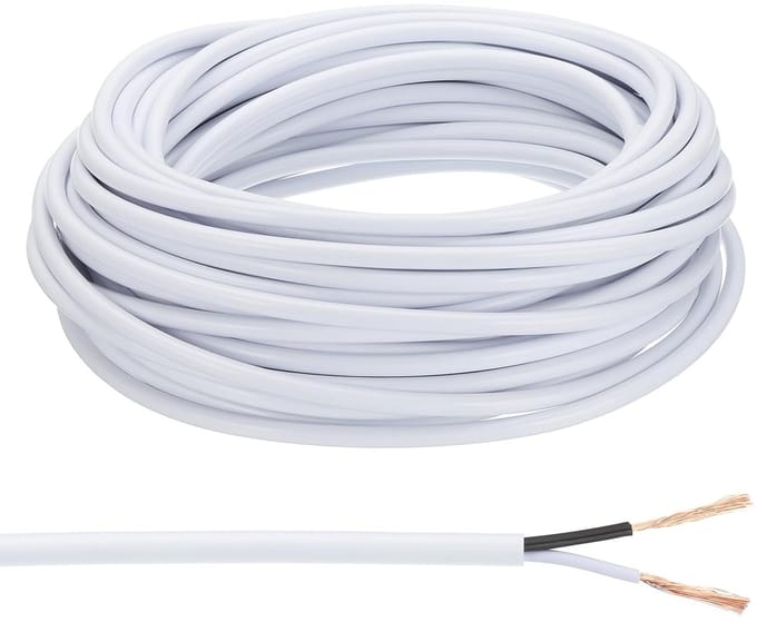 Elektrische Draad - Flexibele Kabel - Doe-het-zelf Projecten - UL Gecertificeerd - 50 ft Lengte - Wit