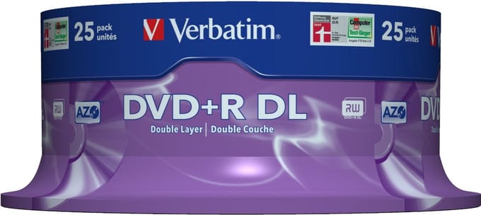 Verbatim DVD+R DL 8,5GB 8x SP MATT SILVER SURFACE - Rohling