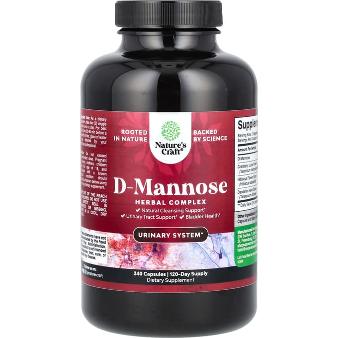 Nature's Craft, d-mannose, 240 capsules
