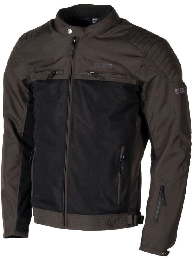 DXR Motorjas - Swizzle Tex - Donkerbruin/Zwart - M