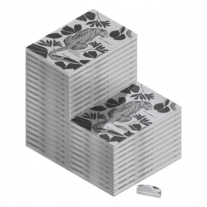 Mini Nagelfijlen Halve Maan Leopard 100/180 Grit - 30x16 Stuks