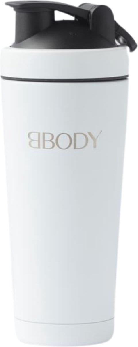 Bbody Protein Shake Fles wit met zwarte dop 750ml