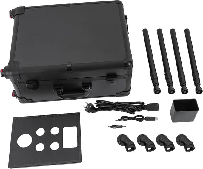 Make-up koffer - Trolley koffer - Professioneel aanbrengen - Ingebouwd LED-licht - 53 cm - Zwart