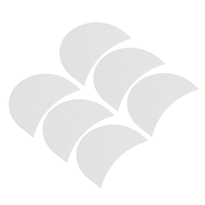 100 stuks Oogschaduw Schild Halve Maan Vorm Voorkomt Make-up Resten Cosmetisch Oogschaduw Pad white