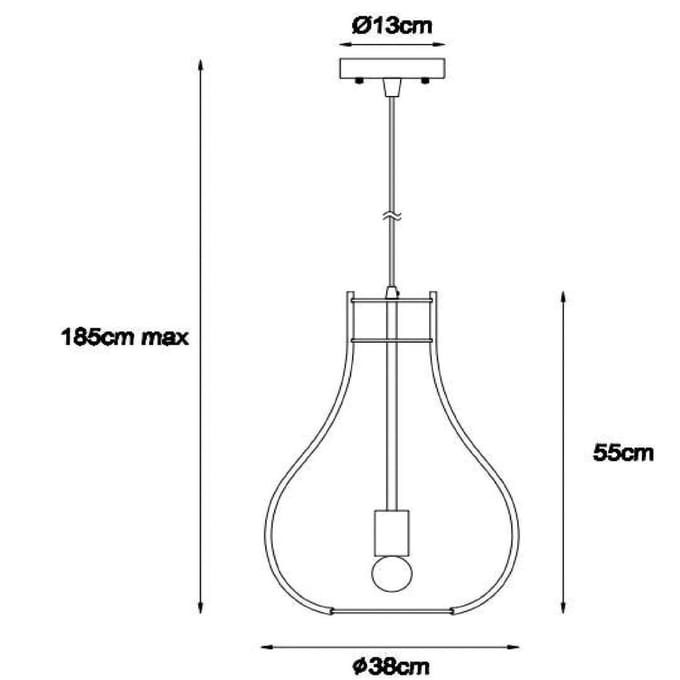 Lucide BODO - Hanglamp - Ø 38 cm - 1xE27 - Lichte houtlook - Japandi