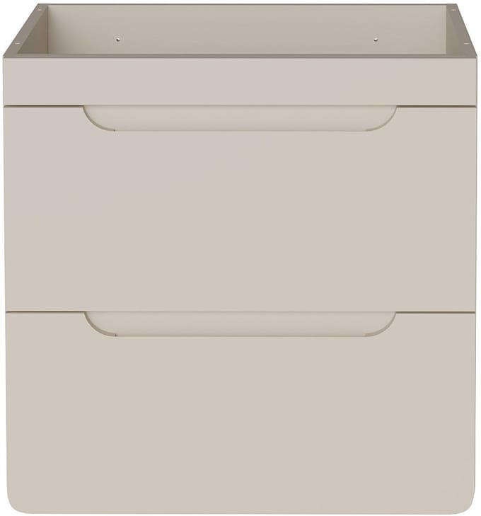 Vente-unique Zwevende onderkast met waskommeubel - Beige - 60 cm - ARUBA