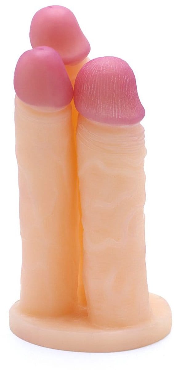 Kiotos Cox - Triple Dildo - Lichte Beige