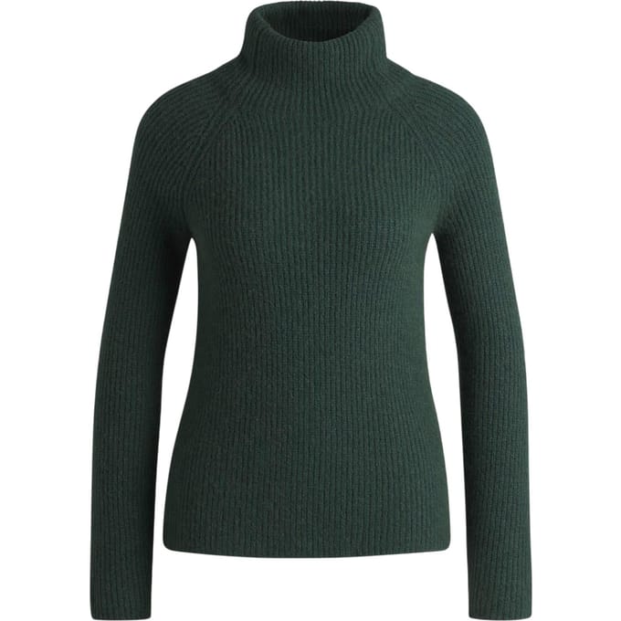 Boss Dames Ribgebreide Regular Raglan Pullover (Groen)